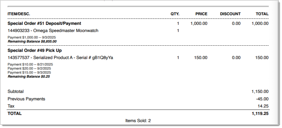 SO thermal receipt improvements