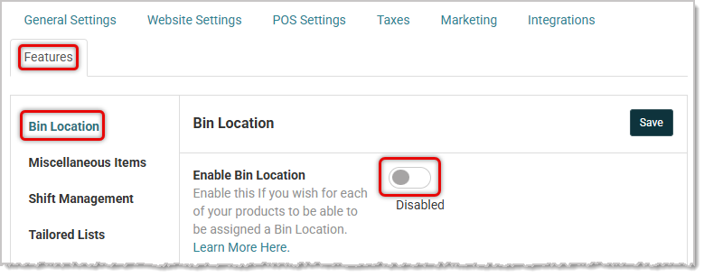 bin loc setting-1