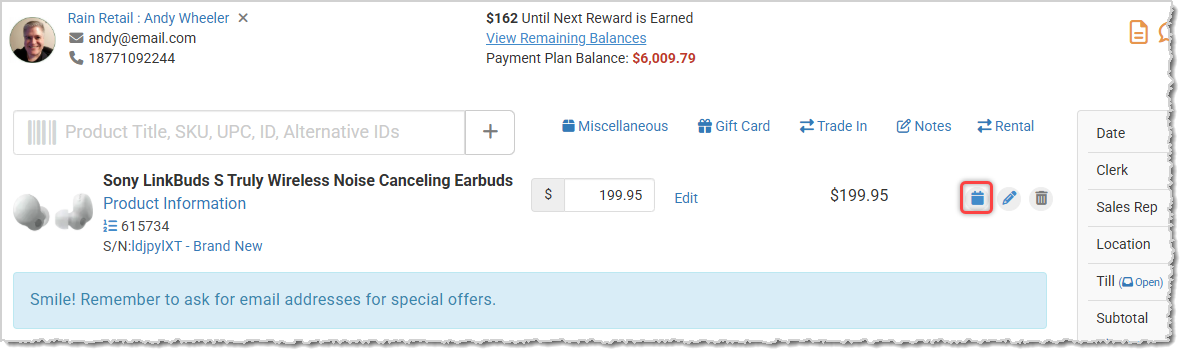 layaway button reg