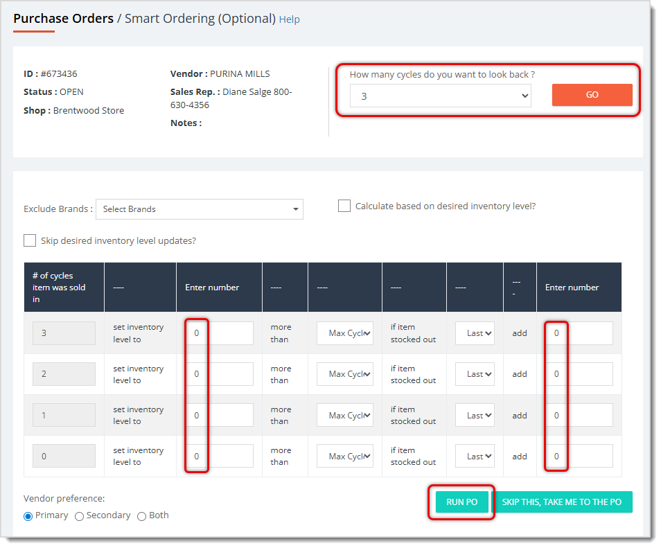 Image showing the basics of Smart Ordering in the Music Shop 360 system.